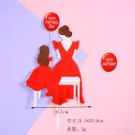 Mothers day Mom and daughter cake topper set