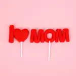 I love mom cake toy topper