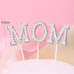 Pearl Studded Mom cupcake and cake topper