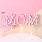 Pearl Studded Mom cupcake and cake topper