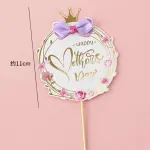 Happy mothers day purple theme with bow cake topper
