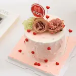 Mom with bow with pearl boarder cake topper