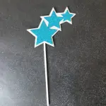 2 pcs star topper yellow and blue topper set