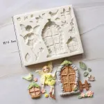Enchanted Fairy Garden birds Door Silicone Mould