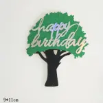 1 pcs happy birthday tree jungle animal theme cake topper