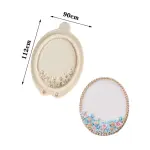 Oval frame with floral decoration silicone mould