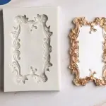 Rectangle frame decorative classic silicone mould