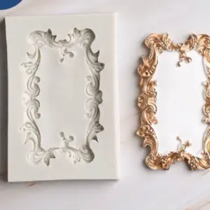 Rectangle frame decorative classic silicone mould