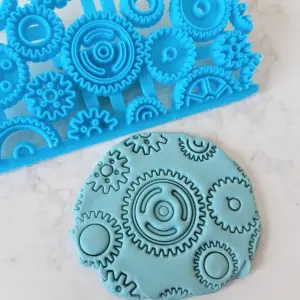 Gear tool fondant impression stamps Embosser fondant tools