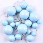20 pcs Light blue round mixed sizes faux balls