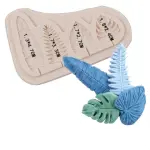 4 cavity tropical leaf silicone mould