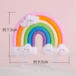 1 pcs Rainbow large size smiling clouds cake toy topper