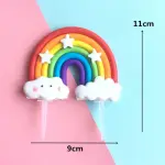 1 pcs Large Rainbow smiling cloud with stars cake toy topper