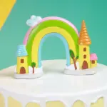 1 pcs Rainbow large size theme based cake toy topper
