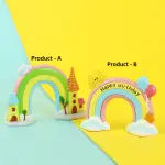 1 pcs Rainbow large size theme based cake toy topper