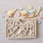 Large Bird tree branch leaf Silicone Mould