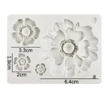 Daisy rose flower silicone mould
