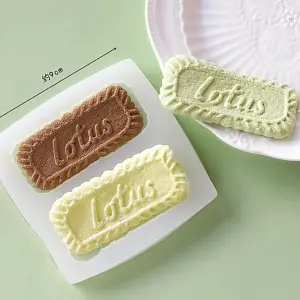 2 cavity Biscoff Lotus biscuit Silicone Mould