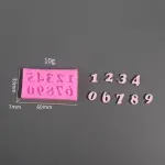 3 pcs Alphabet capital and lower case number Silicone Mould