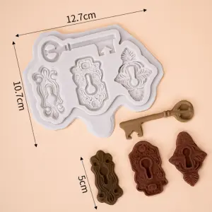 Vintage key lock silicone mould