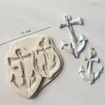 2 Cavity Large Ship anchor silicone mould