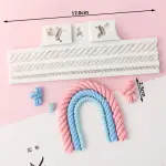 Knit Rope Pearl Twist Rope Silicone Mould style 1