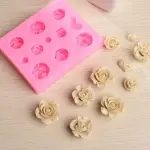3D blooming Flower with heart silicone Mould