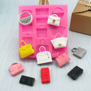 Branded Girls handbag purse Silicone Mould