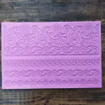 Large Detailed wedding Lace silicone mould style 7