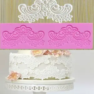 Flower Lace Silicone Cake Fondant Border silicone Mould