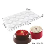 15 Cavity origami Spiral Design Round Ring Silicone Mould Insert Decor Mousse Cake Decorating Chocolate entremet mould