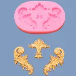 3 cavity classic Baroque decor silicone mould