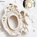 Large vintage classic oval frame with angel silicone mould