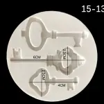 3 cavity key silicone mould