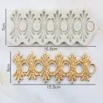 Large European flower classic boarder silicone Mould