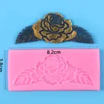 Rose flower with leaf silicone mould