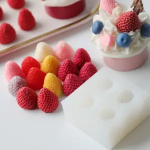 4 Cavity strawberry fruit Silicone mould