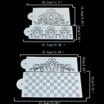 4 pcs Cake Stencil Fondant Cake Border Decoration Stencils style 2