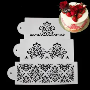 3 Pcs Lace Cake Stencil icing Stencils set