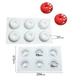 6 cavity Spiral Donut shaped Silicone Mould for mousse,baking,desserts etc
