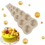 3D Half Round Pearl Silicone mould Style 2