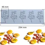 5 cavity tree leaf chocolate garnish mould style 5