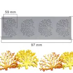 4 cavity tree leaf chocolate garnish mould style 3