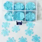 10 pcs Edible snowflake Wafer Paper cake topper