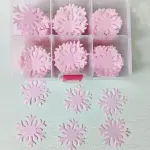 10 pcs Edible snowflake Wafer Paper cake topper
