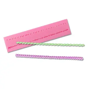 2 CAVITY Knit Rope Pearl Twist Rope Silicone Mould style 2