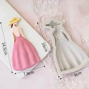 Lady with hat silicone mould