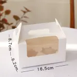 2/4/6/12 cavity Cup cake Box with handle and separate cup tray