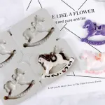 4 cavity 3D Unicorn Rocking horse silicone mould