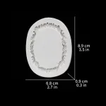 Oval frame floral decoration silicone mould